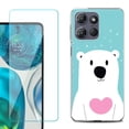 thumbnail image 1 of Phone Case for Motorola Moto G 5G 2026, with Screen Protector, by OneToughShield - Pola Bear, 1 of 5