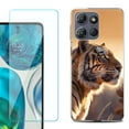 thumbnail image 1 of Phone Case for Motorola Moto G 5G 2026, with Screen Protector, by OneToughShield - Tiger, 1 of 5