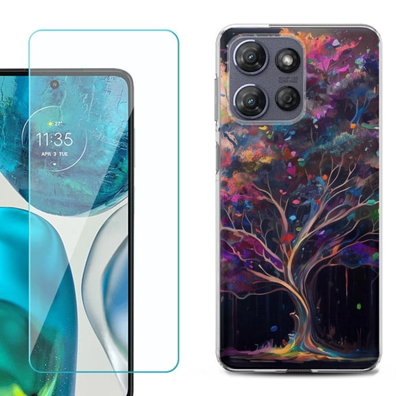 Phone Case for Motorola Moto G 5G 2026, with Screen Protector, by OneToughShield - Tree of Life