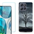 thumbnail image 1 of Phone Case for Motorola Moto G 5G 2026, with Screen Protector, by OneToughShield - Winter Tree, 1 of 5
