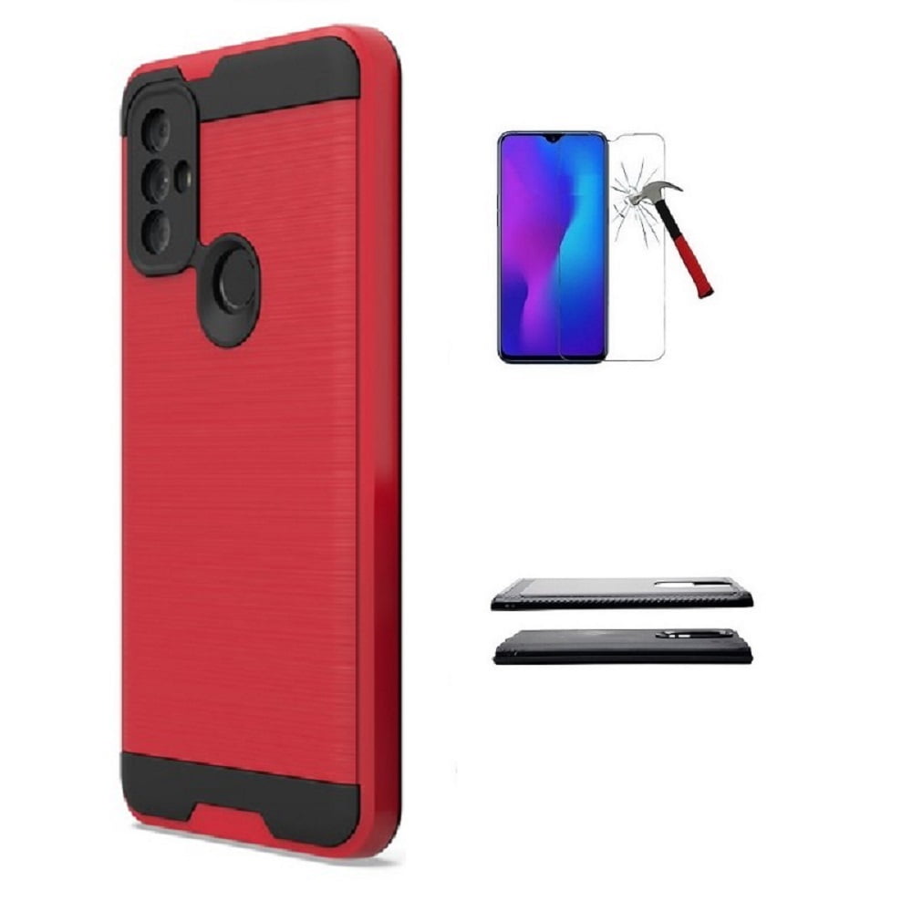 Cover Compatibile Con Motorola MOTO G PLAY 4G 2024,Protezione Fotocamera Slidable Custodia Antiurto Case Anello Supporto Silicone Custodie,Blu - Foto 3