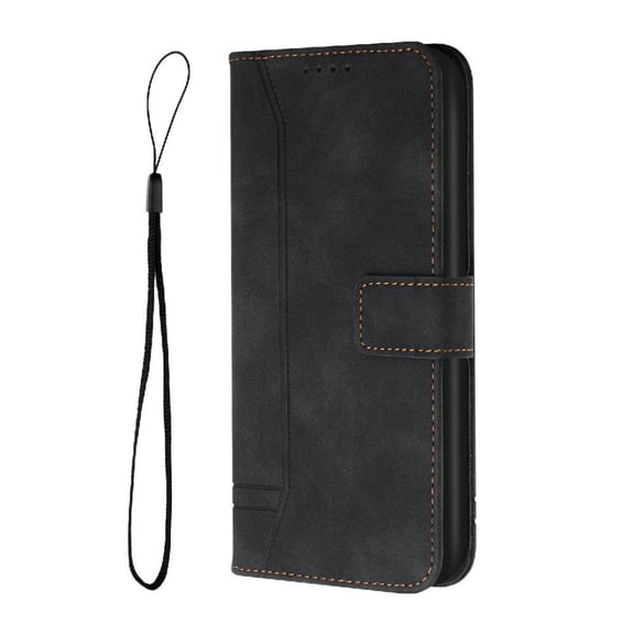 Phone Case for Motorola Moto G14 Flip Folio Wallet Magnetic Closure PU Leather Card Slots Cover Hand Strap