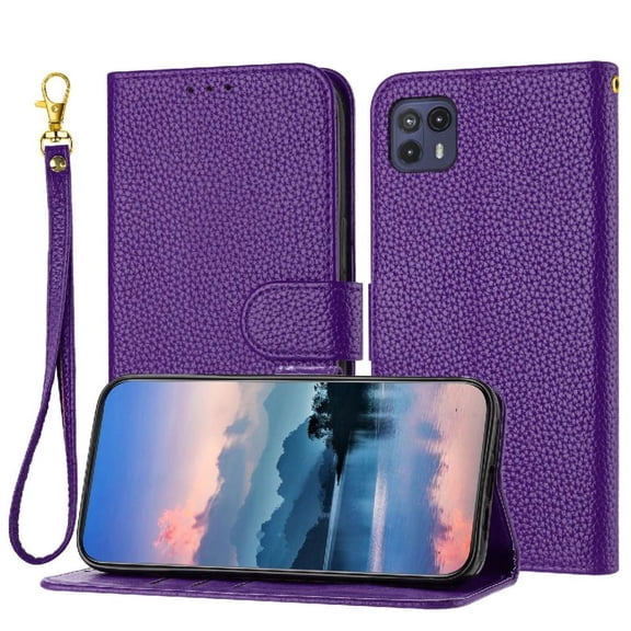 Phone Case for Motorola Moto G50 5G Flip Folio PU Lether Litch Pattern Card Slots Holder Wallet