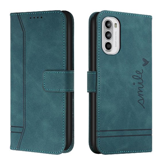 Phone Case for Motorola Moto G52/G82 Card Slots Cover Flip Folio Wallet PU Leather Hand Strap Magnetic Closure
