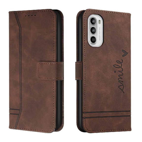 Phone Case for Motorola Moto G52/G82 Card Slots Cover Flip Folio Wallet PU Leather Hand Strap Magnetic Closure
