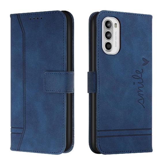 Phone Case for Motorola Moto G52/G82 Card Slots Cover Flip Folio Wallet PU Leather Hand Strap Magnetic Closure