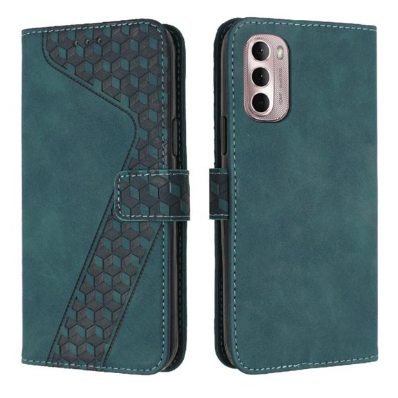 Phone Case for Motorola Moto G52/G82 Kickstand Flip Folio Magnetic Card Slots Cover Wallet