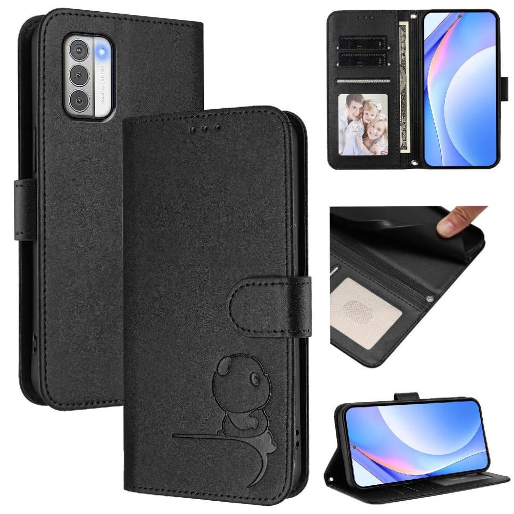 Phone Case for Nokia G310 Pu Leather Card Slots Holder Kickstand Rfid Blocking Magnetic Flip Folio