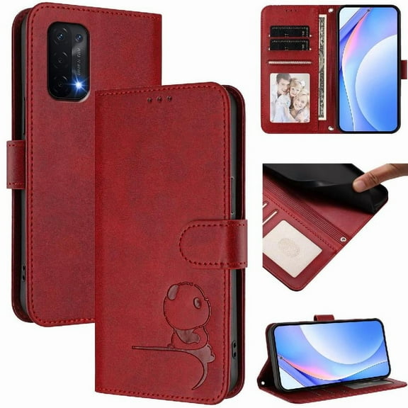 Phone Case for Oneplus Nord N200 5g Pu Leather Magnetic Card Slots Holder Kickstand Flip Folio Rfid Blocking