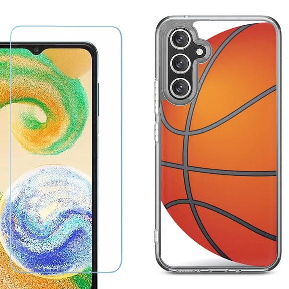 Phone Case for Samsung Galaxy A17 5G, with Screen Protector, by OneToughShield - Basketball