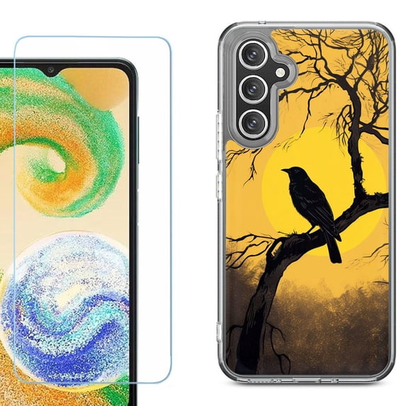 Phone Case for Samsung Galaxy A17 5G, with Screen Protector, by OneToughShield - Bird Sunset