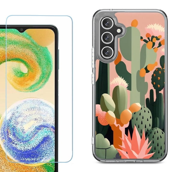 Phone Case for Samsung Galaxy A17 5G, with Screen Protector, by OneToughShield - Cactus