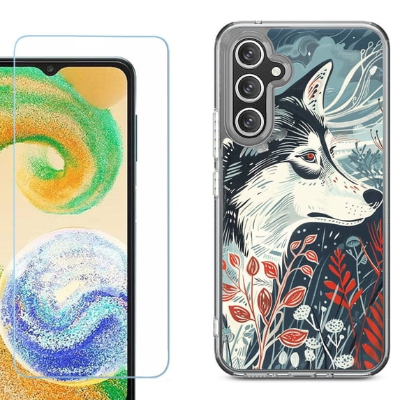 Phone Case for Samsung Galaxy A17 5G, with Screen Protector, by OneToughShield - Calm Husky