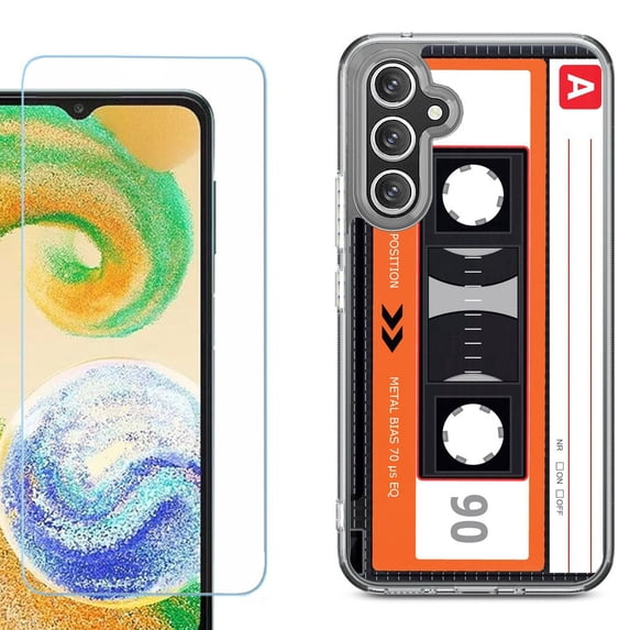 Phone Case for Samsung Galaxy A17 5G, with Screen Protector, by OneToughShield - Cassette Orange