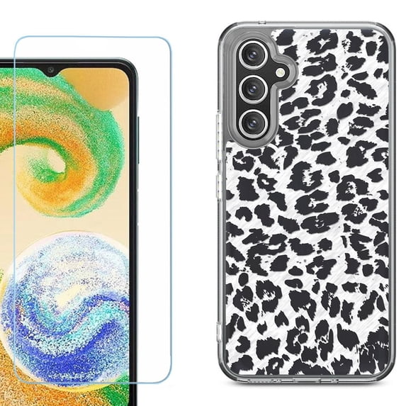 Phone Case for Samsung Galaxy A17 5G, with Screen Protector, by OneToughShield - Cheetah B/W