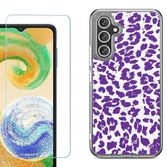 Phone Case for Samsung Galaxy A17 5G, with Screen Protector, by OneToughShield - Cheetah Purple
