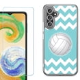 thumbnail image 1 of Phone Case for Samsung Galaxy A17 5G, with Screen Protector, by OneToughShield - Chevron/Volleyball, 1 of 5