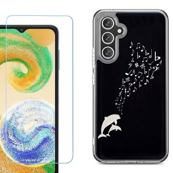 Phone Case for Samsung Galaxy A17 5G, with Screen Protector, by OneToughShield - Dolphin Music