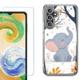 thumbnail image 1 of Phone Case for Samsung Galaxy A17 5G, with Screen Protector, by OneToughShield - Elephant Smile, 1 of 5