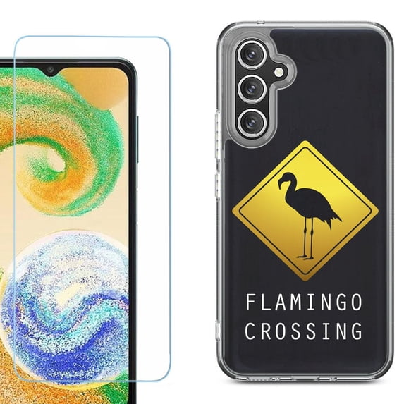 Phone Case for Samsung Galaxy A17 5G, with Screen Protector, by OneToughShield - Flamingo