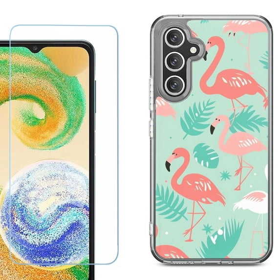 Phone Case for Samsung Galaxy A17 5G, with Screen Protector, by OneToughShield - Flamingo
