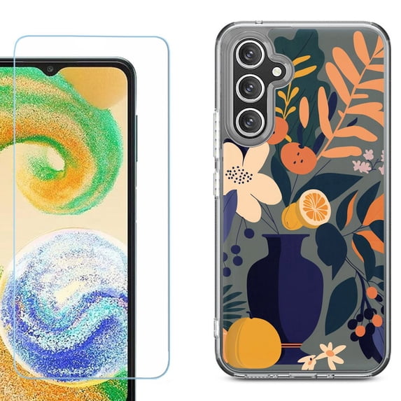 Phone Case for Samsung Galaxy A17 5G, with Screen Protector, by OneToughShield - Flower Art