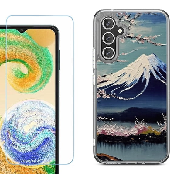 Phone Case for Samsung Galaxy A17 5G, with Screen Protector, by OneToughShield - Fuji Blossom