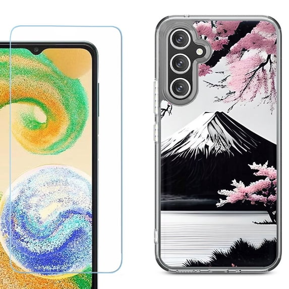 Phone Case for Samsung Galaxy A17 5G, with Screen Protector, by OneToughShield - Fuji Sakura