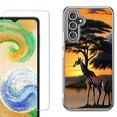 thumbnail image 1 of Phone Case for Samsung Galaxy A17 5G, with Screen Protector, by OneToughShield - Giraffe Sunset, 1 of 5