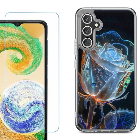Phone Case for Samsung Galaxy A17 5G, with Screen Protector, by OneToughShield - Glowing Rose