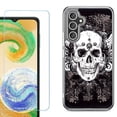 thumbnail image 1 of Phone Case for Samsung Galaxy A17 5G, with Screen Protector, by OneToughShield - Grunge Skull, 1 of 5