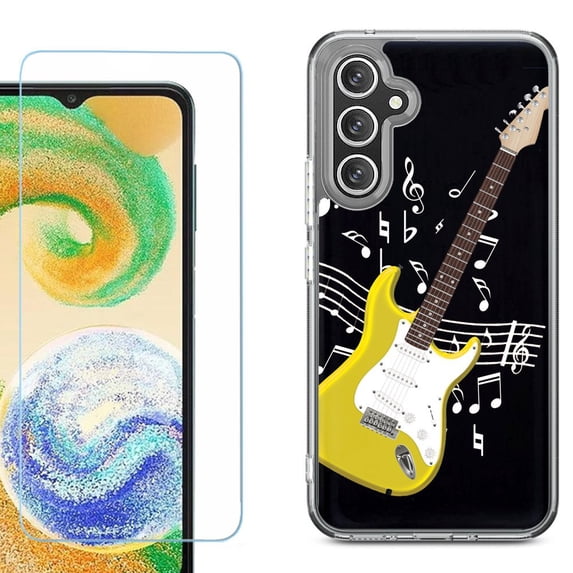 Phone Case for Samsung Galaxy A17 5G, with Screen Protector, by OneToughShield - Guitar Yellow