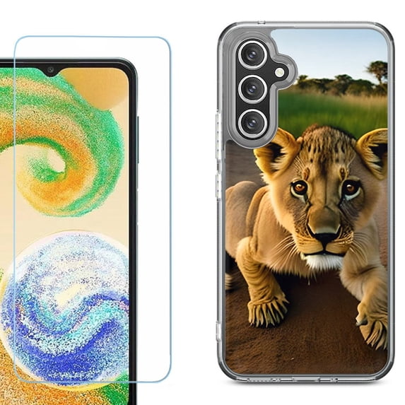 Phone Case for Samsung Galaxy A17 5G, with Screen Protector, by OneToughShield - Lion Cub