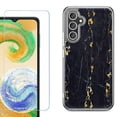 thumbnail image 1 of Phone Case for Samsung Galaxy A17 5G, with Screen Protector, by OneToughShield - Marble / Gold/Black, 1 of 5