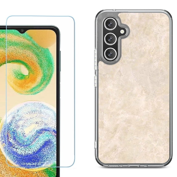Phone Case for Samsung Galaxy A17 5G, with Screen Protector, by OneToughShield - Marble / Latte