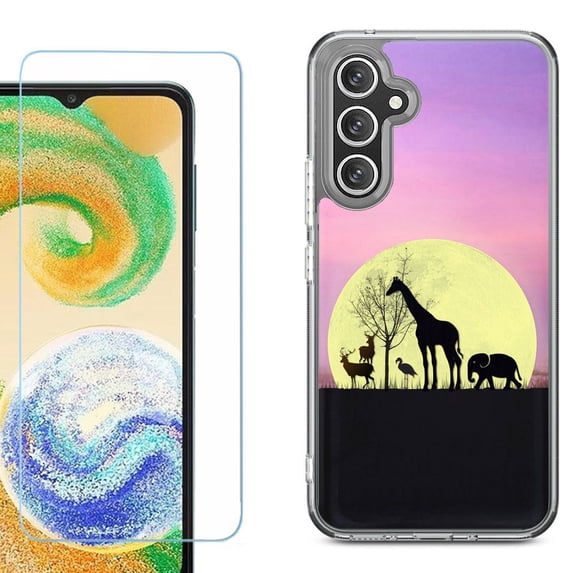 Phone Case for Samsung Galaxy A17 5G, with Screen Protector, by OneToughShield - Moonlight Safari