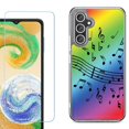 thumbnail image 1 of Phone Case for Samsung Galaxy A17 5G, with Screen Protector, by OneToughShield - Music Notes / Rainbow, 1 of 5
