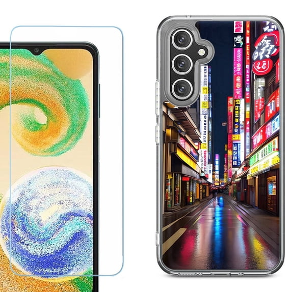 Phone Case for Samsung Galaxy A17 5G, with Screen Protector, by OneToughShield - Neon Street