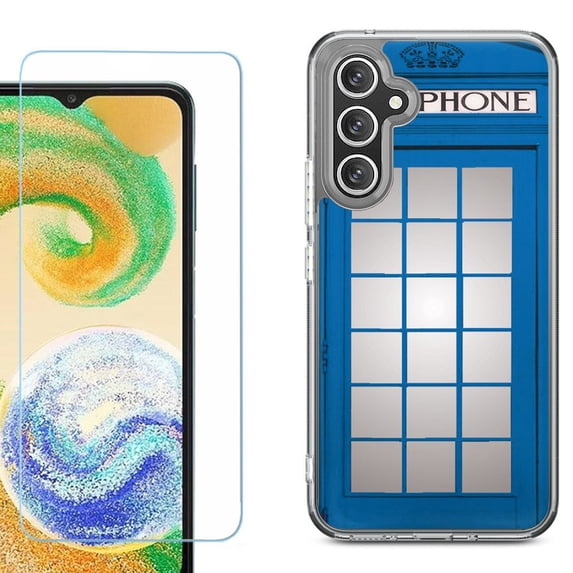 Phone Case for Samsung Galaxy A17 5G, with Screen Protector, by OneToughShield - Phone Booth Blue