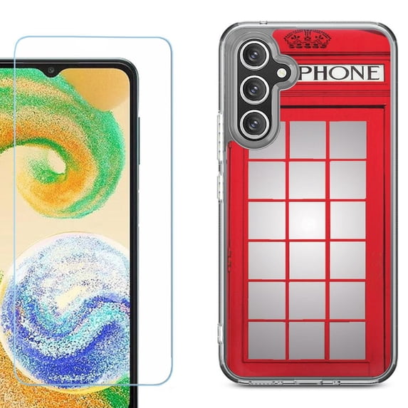 Phone Case for Samsung Galaxy A17 5G, with Screen Protector, by OneToughShield - Phone Booth Red