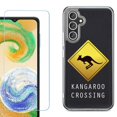 thumbnail image 1 of Phone Case for Samsung Galaxy A17 5G, with Screen Protector, by OneToughShield - Road Sign Kangaroo, 1 of 5