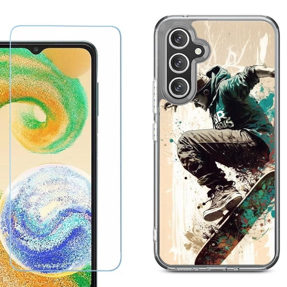 Phone Case for Samsung Galaxy A17 5G, with Screen Protector, by OneToughShield - Skateboarding