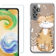 thumbnail image 1 of Phone Case for Samsung Galaxy A17 5G, with Screen Protector, by OneToughShield - Smiling Cat, 1 of 5