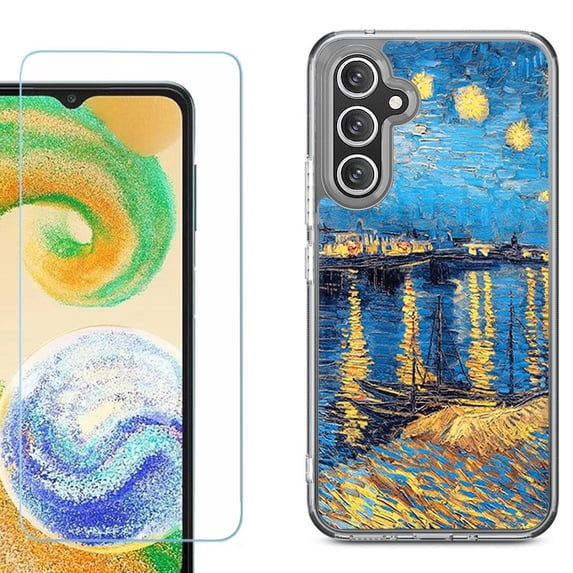 Phone Case for Samsung Galaxy A17 5G, with Screen Protector, by OneToughShield - Starry Night Rhone