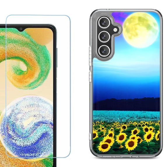 Phone Case for Samsung Galaxy A17 5G, with Screen Protector, by OneToughShield - Sunflower Moon