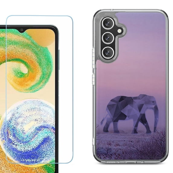 Phone Case for Samsung Galaxy A17 5G, with Screen Protector, by OneToughShield - Twilight Elephant