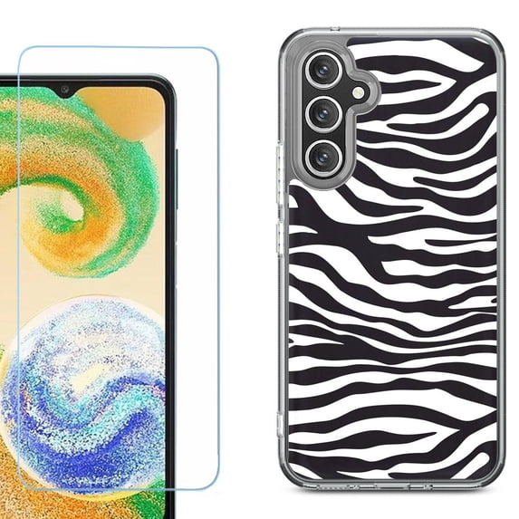 Phone Case for Samsung Galaxy A17 5G, with Screen Protector, by OneToughShield - Zebra B/W