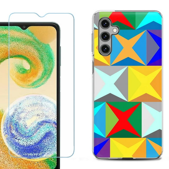 Phone Case for Samsung Galaxy A35 5G, with Tempered Glass Screen Protector, by OneToughShield - Abstract Color