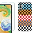 thumbnail image 1 of Phone Case Cover for Samsung Galaxy A35 5G, with Tempered Glass Screen Protector, by OneToughShield - Colorful Checker, 1 of 3