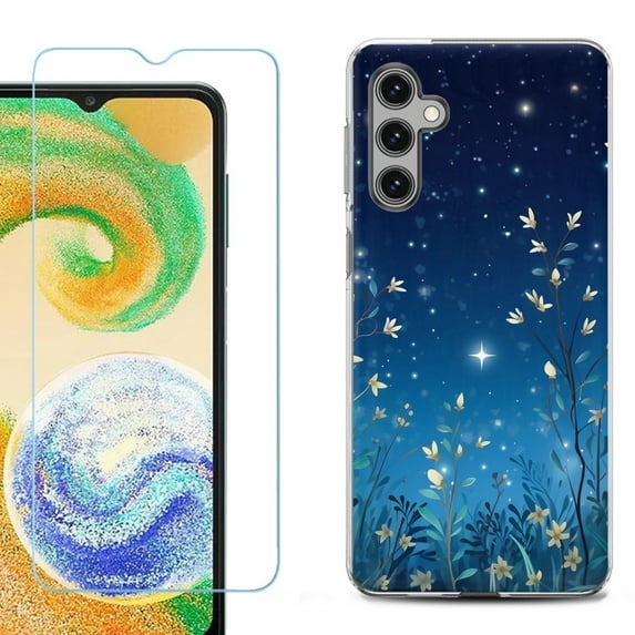 Phone Case for Samsung Galaxy A35 5G, with Tempered Glass Screen Protector, by OneToughShield - Fanciful Night